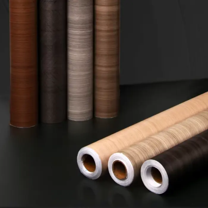 Wood Grain PVC Fîlimê Decorative Roll